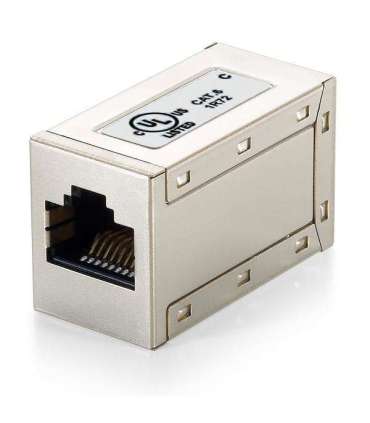Equip 121169 Cat.6 Shielded Modular Inline Coupler, RJ-45, Metallic