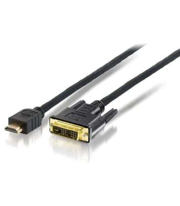 Equip 119322 HDMI to DVI-D Single Link Cable, 2 m, HDMI, DVI-D, M/M, Gold