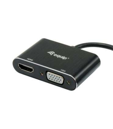 Equip 133386 USB 3.0 to HDMI/VGA (HD15) Adapter, 3.2 Gen 1, USB Type-A, HDMI output, 1920 x 1080p