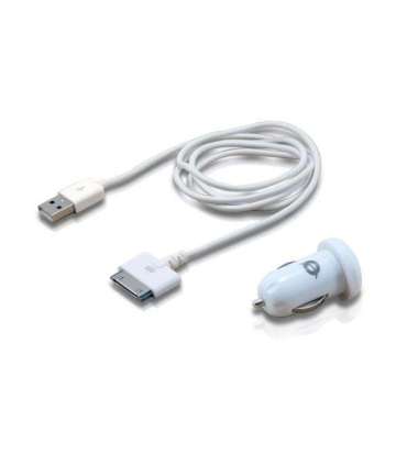 Conceptronic CUSBCAR2ASET Car Tablet Charger 2A for Apple, Cigar lighter, White