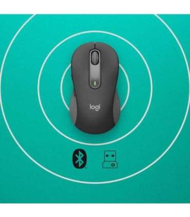 Logitech 910-006236 M650 L Signature Wireless Mouse, Right-hand, Optical, RF Wireless + Bluetooth
