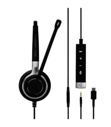 EPOS Sennheiser Headset Impact SC 635 USB-C 3,5mm USBC 3,5mm mono black silver (1000669)