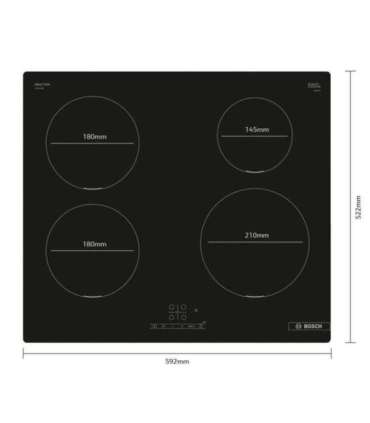 Zestaw piekarnik BOSCH HBA514BB3 + prowadnice teleskopowe BOSCH HEZ538000 + płyta indukcyjna BOSCH PUE611BB5E