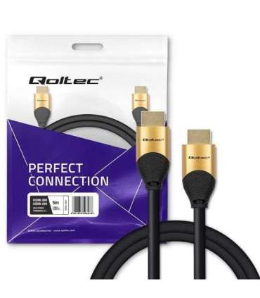 Qoltec 50357 HDMI cable 5 m HDMI Type A (Standard) Black
