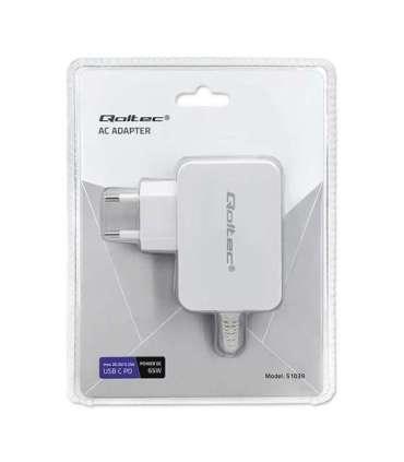 Qoltec 51039 power adapter/inverter Indoor 65 W White