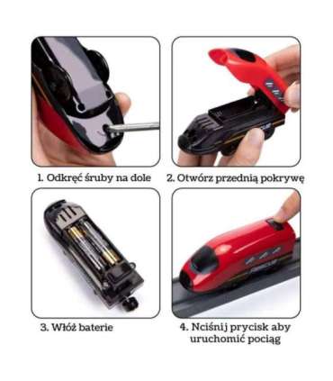 WOOPIE Zestaw Kolejka Elektryczna Lokomotywa Straż Pożarna 66el.