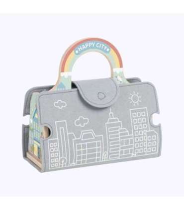 TOOKY TOY mini-linnakomplekt — kaasaskantav autokomplekt kotis