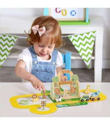TOOKY TOY Mini ZOO kaasaskantav loomade komplekt koos kotiga