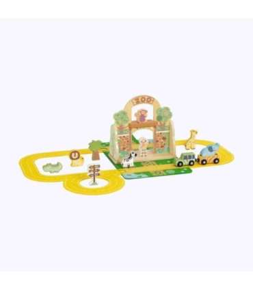 TOOKY TOY Mini ZOO kaasaskantav loomade komplekt koos kotiga