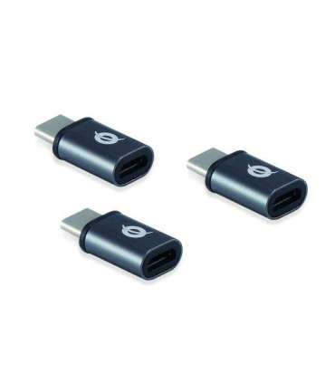 Conceptronic DONN05G DONN USB-C to Micro USB OTG Adapter 3-Pack, USB 2.0 Type-C, USB 2.0 Micro