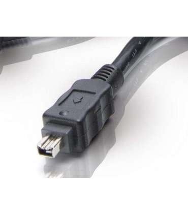 Conceptronic CC44FW18 FireWire 400 Cable, 4-p 1.8m, Black, M/M, 400 Mbit/s, IEEE 1394/1394a