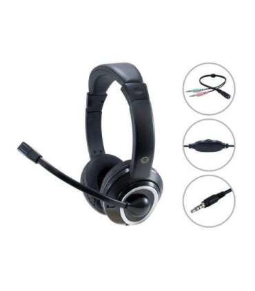 Conceptronic POLONA02BA POLONA02BA, Wired, Gaming, 20 - 20000 Hz, 162 g, Headset, Black