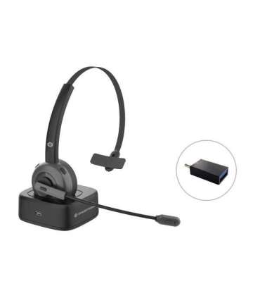 Conceptronic POLONA03BD POLONA Wireless Bluetooth Headset with Charging Dock, Wireless, 0 - 20 KHz