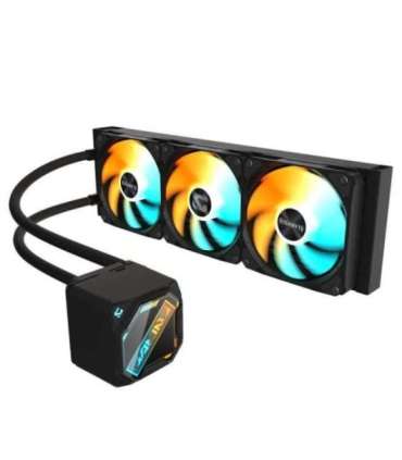 Gigabyte GP-GIGABYTE GME 360 GAMING 360 Liquid CPU Cooler- 3x120mm ARGB Fans, 12 cm, Black