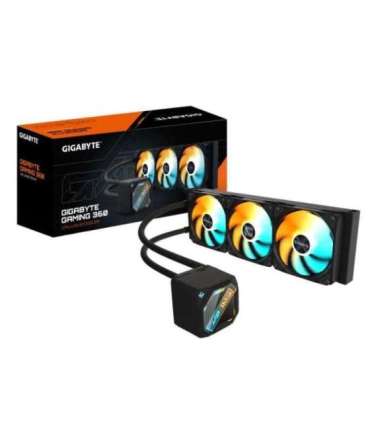 Gigabyte GP-GIGABYTE GME 360 GAMING 360 Liquid CPU Cooler- 3x120mm ARGB Fans, 12 cm, Black