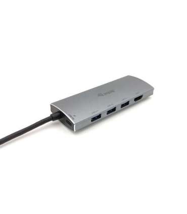 Equip 13348207101 USB-C 7 in 1 Multifunctional Adapter, USB 3.2 Gen 1 Type-C, 100 W, SD, 4K UHD
