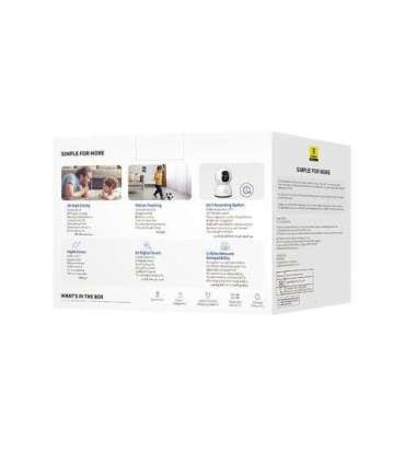 Baseus Security Camera Indoor P1 Lite 2K, 3MP, (EU Version) White EU (S0TV002132)