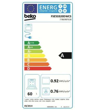 Gaasipliit elektriahjuga Beko FSE53320DWCS