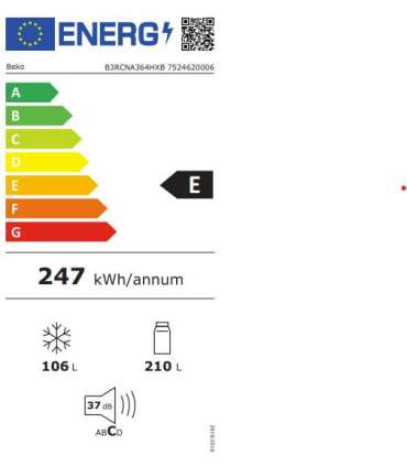 Külmik Beko B3RCNA364HXB