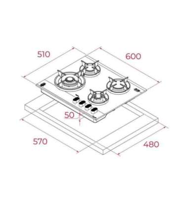 Built-in gas hob Teka Van Gogh