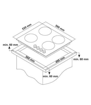 Gaasipliidiplaat Kluge KPG6010BG