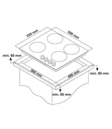 Gaasipliidiplaat Kluge KPG6010WG