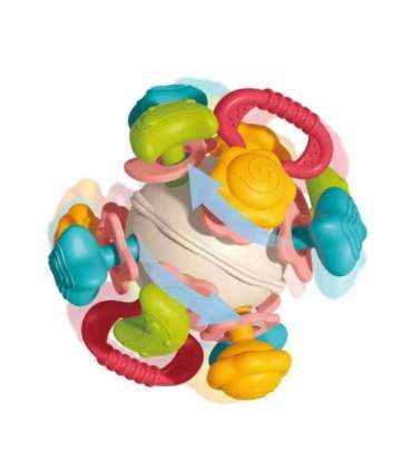 WOOPIE BABY Pehme 4-ühes kõristi, närimismänguasi ja sensoorne mänguasi imikutele 0+ kuud