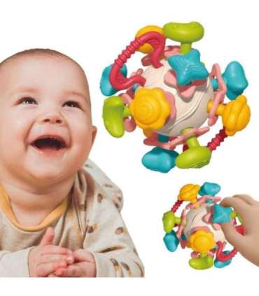 WOOPIE BABY Pehme 4-ühes kõristi, närimismänguasi ja sensoorne mänguasi imikutele 0+ kuud