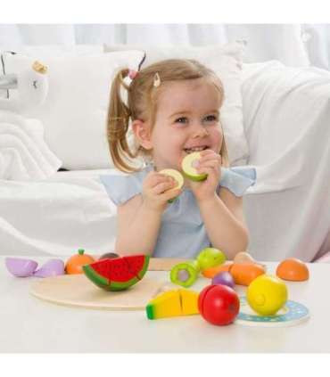 CLASSIC WORLD puidust puuviljade lõikamise komplekt takjapaelaga