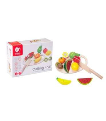 CLASSIC WORLD puidust puuviljade lõikamise komplekt takjapaelaga