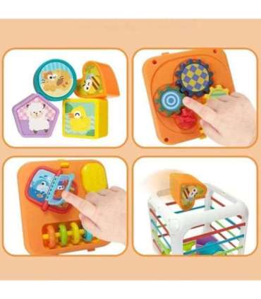 WOOPIE hariduslik kuubik, kujundite sorteerija 4-ühes, 18+ kuud