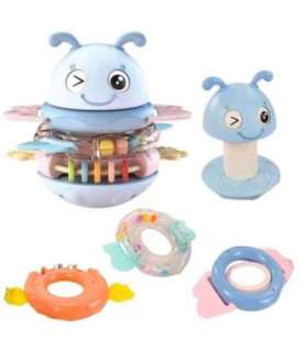 WOOPIE Baby Wańka Wstańka Zabawka Sensoryczna 2w1 Grzechotka Gryzak