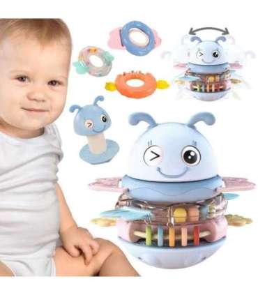 WOOPIE Baby Wańka Wstańka Zabawka Sensoryczna 2w1 Grzechotka Gryzak