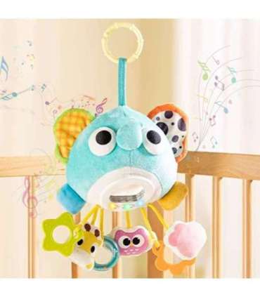 WOOPIE Baby Pluszowy Słonik Maskotka Interaktywna Przytulanka Muzyczna z Zawieszkami i Gryzakami