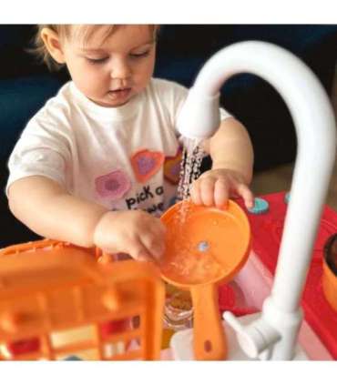 WOOPIE Zlewozmywak 2w1 Kuchnia dla Dzieci Różowa