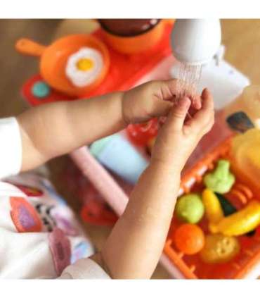 WOOPIE Zlewozmywak 2w1 Kuchnia dla Dzieci Różowa