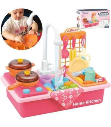 WOOPIE Zlewozmywak 2w1 Kuchnia dla Dzieci Różowa