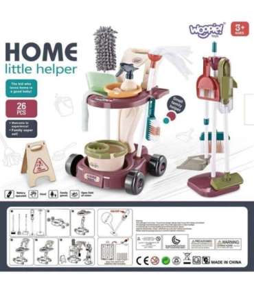 WOOPIE Zestaw do Sprzątania XXL Wózek 3w1 26 el.