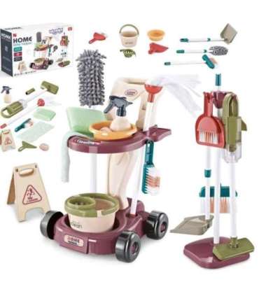 WOOPIE Zestaw do Sprzątania XXL Wózek 3w1 26 el.