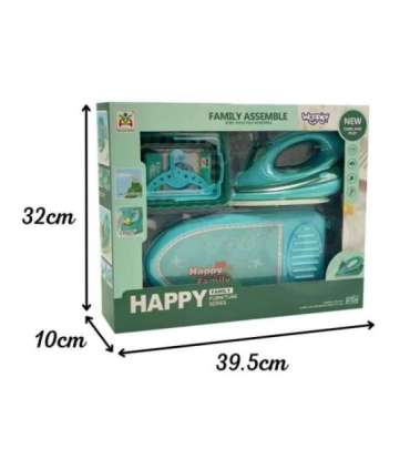 WOOPIE Zestaw do Prasowania 2w1 Deska Żelazko + Kosz na Pranie 6 el.