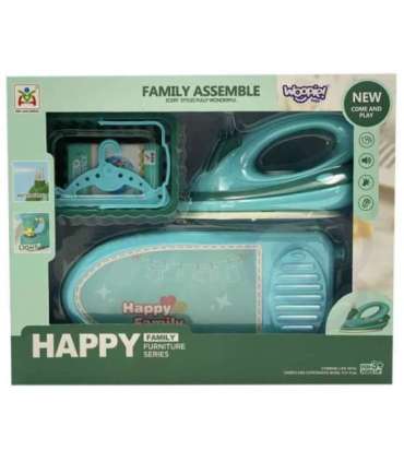 WOOPIE Zestaw do Prasowania 2w1 Deska Żelazko + Kosz na Pranie 6 el.