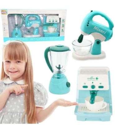 WOOPIE Zestaw AGD 3w1 Ekspres Mikser Blender Efekty Dźwiękowe Świetlne