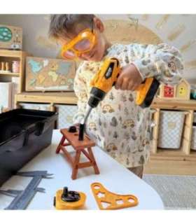 WOOPIE Zestaw Narzędzi Małego Majsterkowicza z Wkrętarką w Walizce 39el.