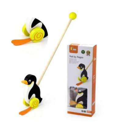 Viga Toys Drewniany Pchacz Pingwin