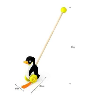 Viga Toys Drewniany Pchacz Pingwin