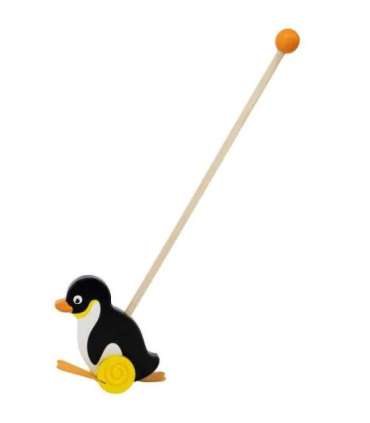 Viga Toys Drewniany Pchacz Pingwin