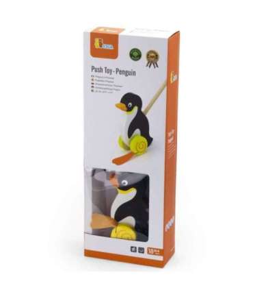 Viga Toys Drewniany Pchacz Pingwin