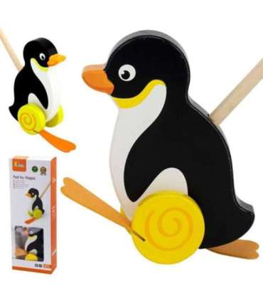 Viga Toys Drewniany Pchacz Pingwin