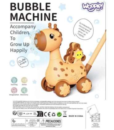 WOOPIE Pchacz Żyrafka 2w1 Maszyna do Robienia Baniek Mydlanych dla Dzieci