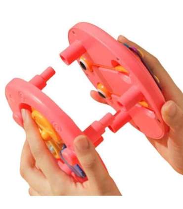 WOOPIE Ślimak do Ciągnięcia 4w1 Cymbałki Zębatki Sensoryczne Wyrzutnia + Małe Autko